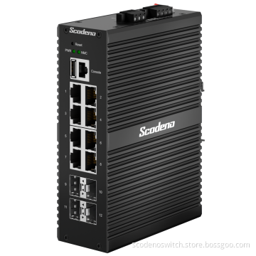 Din rail 8 Port Unmanaged Industrial Network Switch